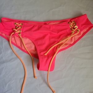 Victoria's Secret bikini bottom pink and orange medium